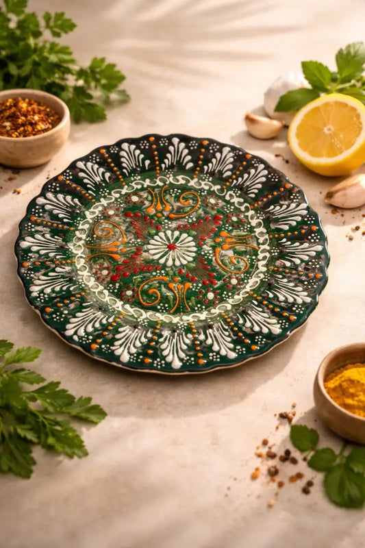 Orientalischer Keramikteller – handbemalt & dekorativ
